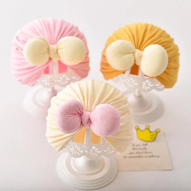 婴儿帽子春秋款满月宝宝护囟门帽超萌印度帽0-12月新生儿无骨胎帽