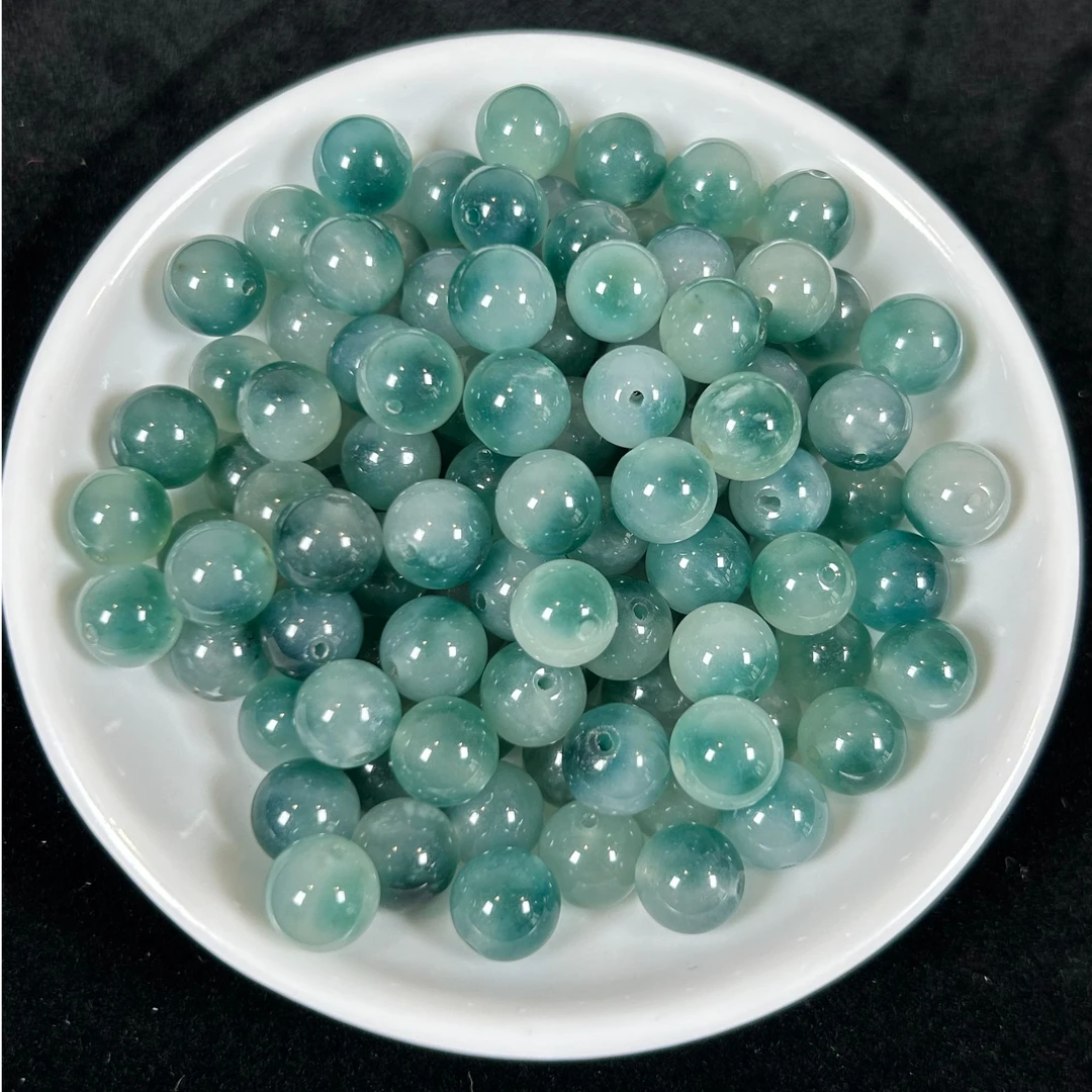 散珠天然A货 蓝飘花 10mm 20颗FSH0210M（赠弹力绳）