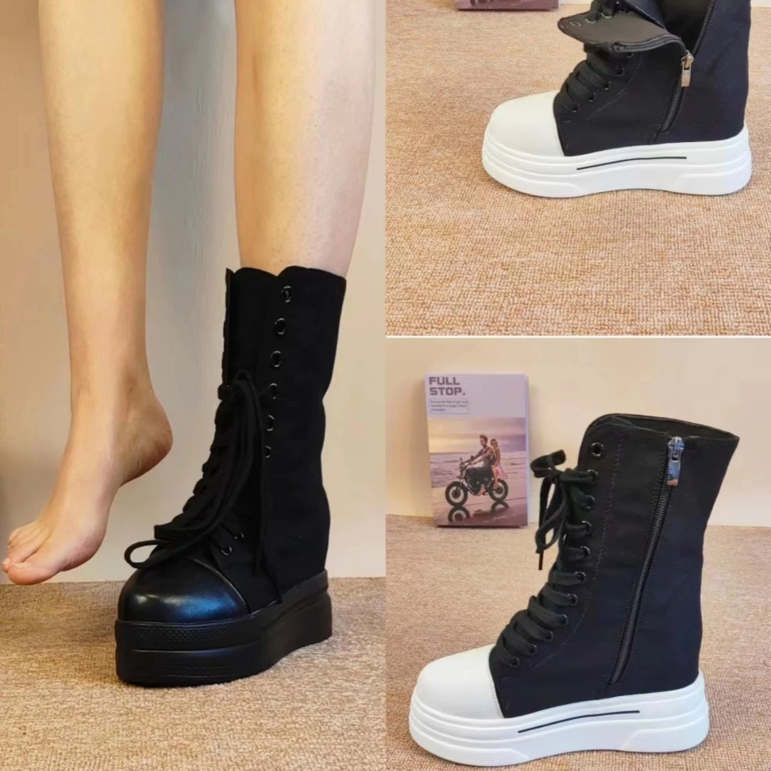 韩版厚底女14CM隐形内增高私人定制超轻高跟加绒2025小个子福音款