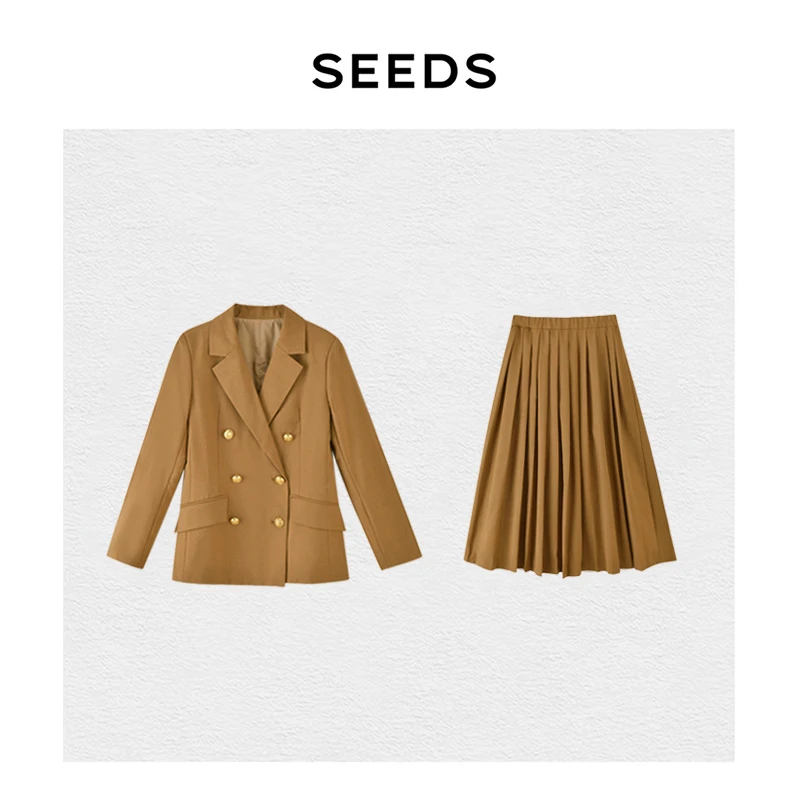 【英伦品调】SEEDS STUDIO意大利进口西服半裙套装