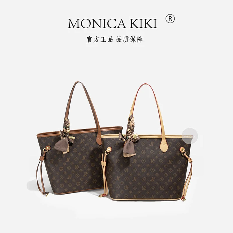 经典时尚复古托特包印花20百搭轻奢休闲单肩包通勤大容量经典女包