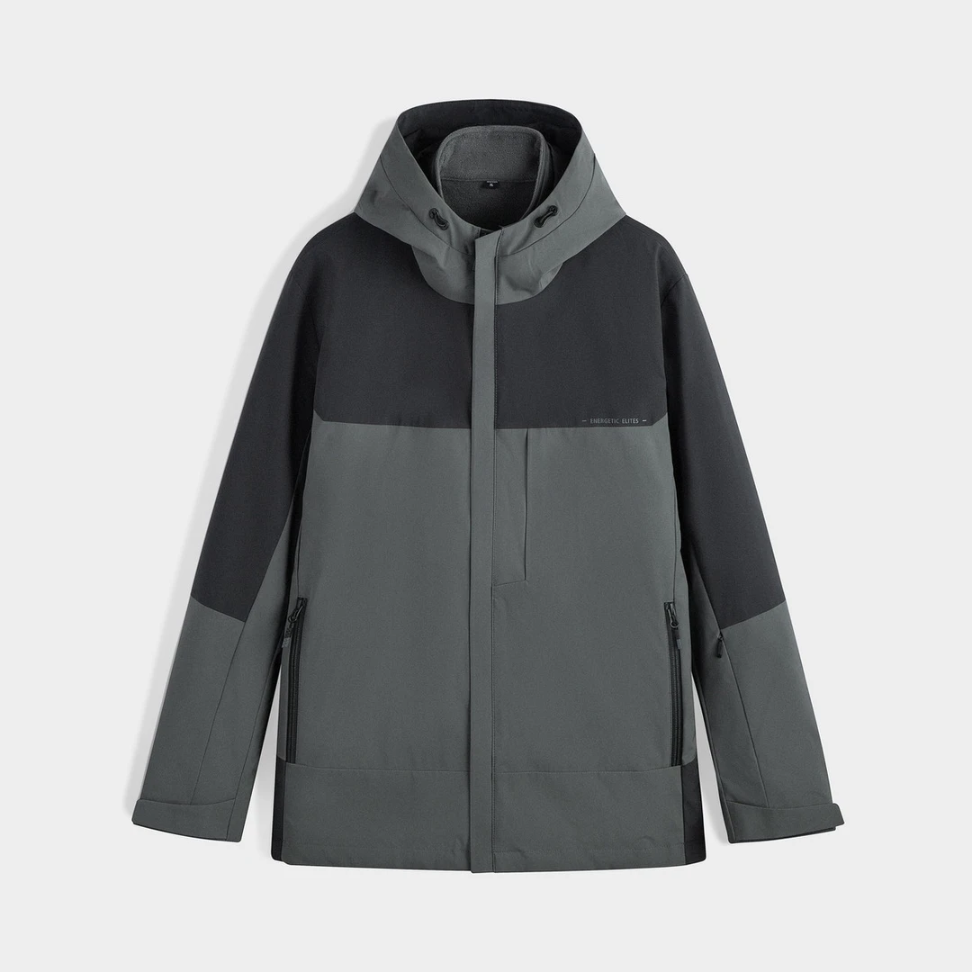 三合一羽绒可拆卸内胆鹅绒保暖连帽羽绒服户外外套男#GED1Y200754