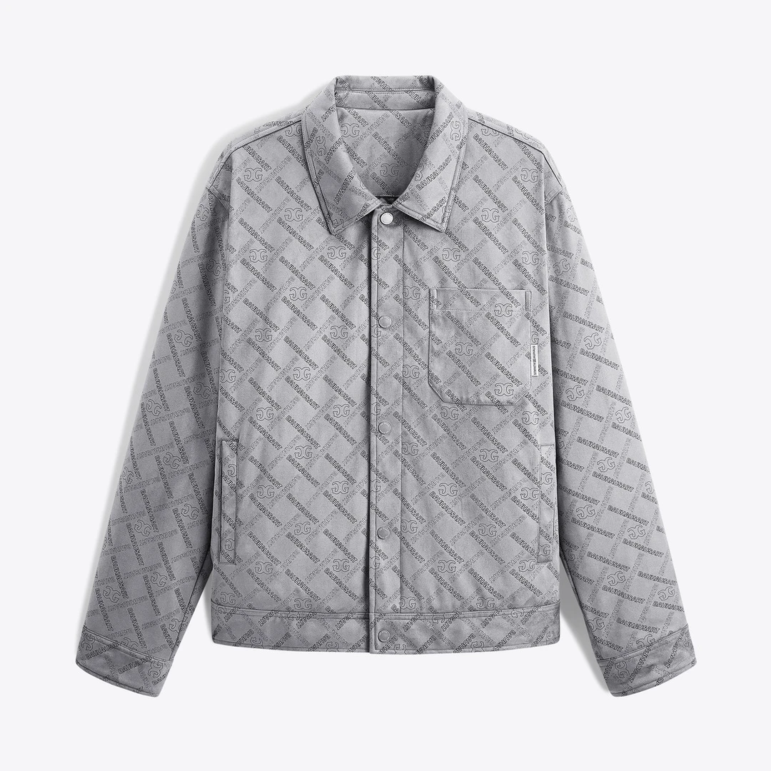 男装冬季仿麂皮绒压花翻领夹克男#GEX12129244