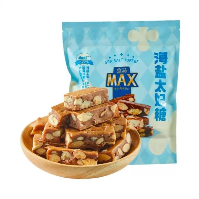 【盒马臻选】海盐太妃糖480g扁桃仁夹心传统工艺奶香浓郁咸甜可口