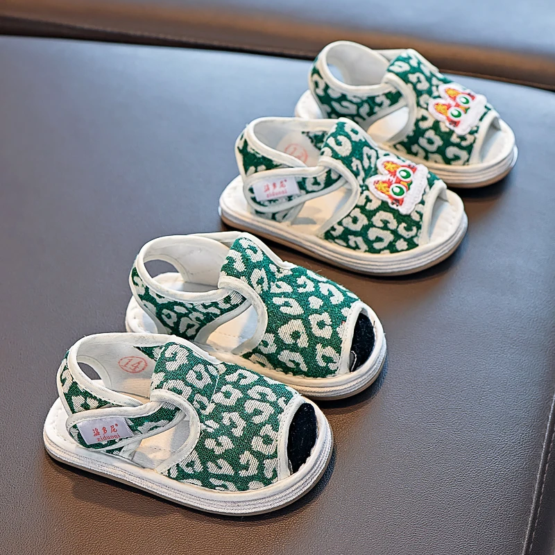 宝宝布凉鞋儿童手工千层底布鞋小童男女童老北京防滑软底夏季L15