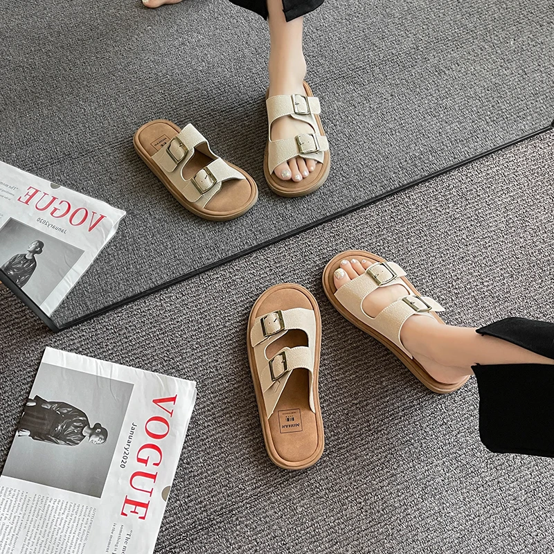 2024夏季新款勃肯鞋软底拖鞋时尚休闲外穿舒适百搭平底海边沙滩鞋