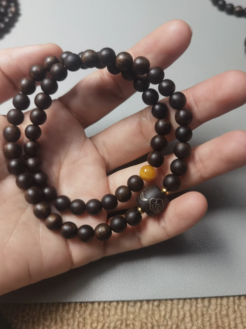 0.6双圈手串白奇楠