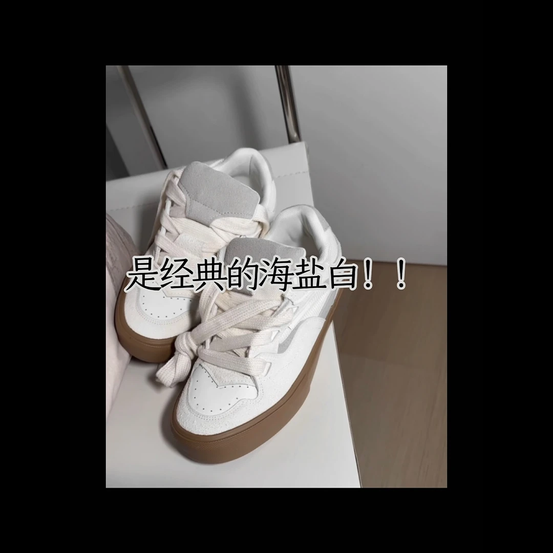 林阿一 2024新款美拉德复古撞色头时尚潮流滑板鞋秋冬