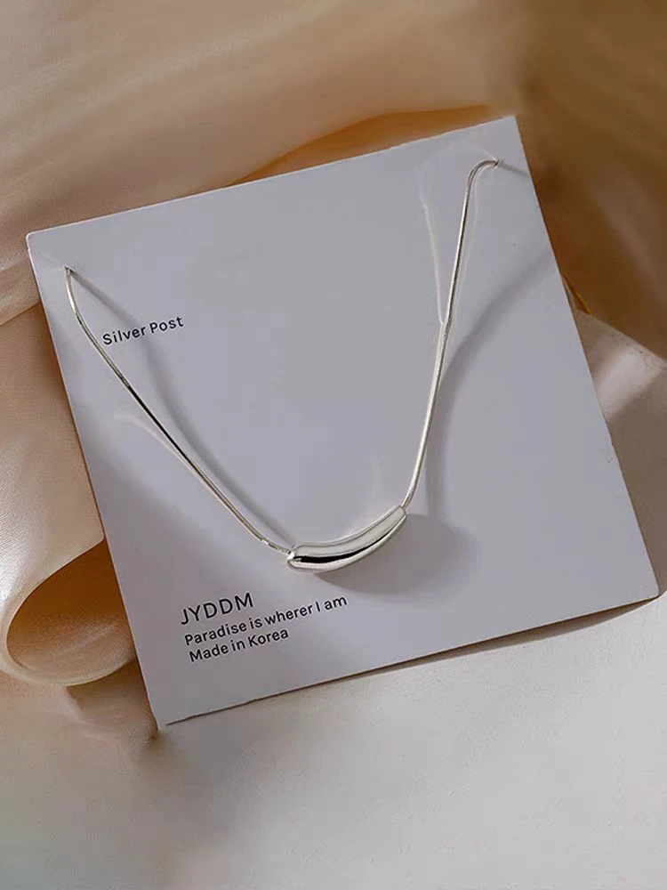 925银银制品 s925纯银小茄子项链女高级设计感小众轻奢2024新款