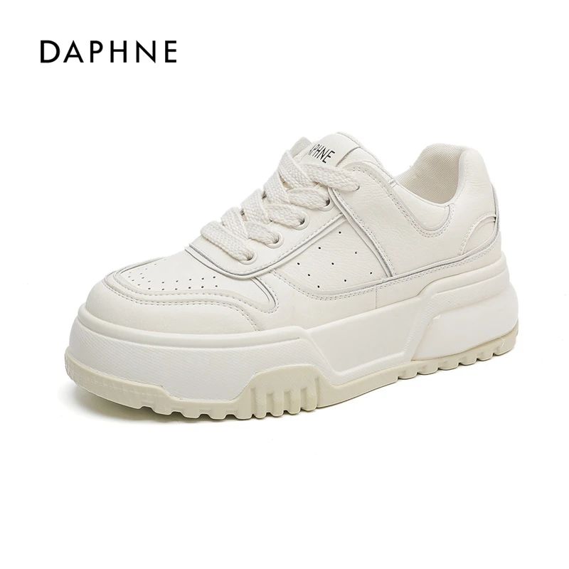 Daphne/达芙妮2023秋季新款百搭增高板鞋女透气休闲运动单鞋5151D