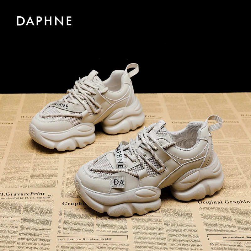 Daphne/达芙妮2024秋季百搭时尚运动鞋厚底潮流休闲老爹鞋女