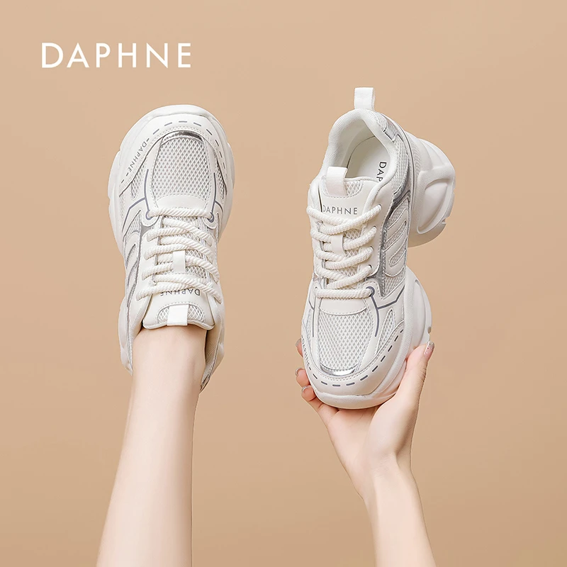 达芙妮老爹鞋女2024秋季新款跟高6cm运动休闲鞋时尚潮流女鞋5840D