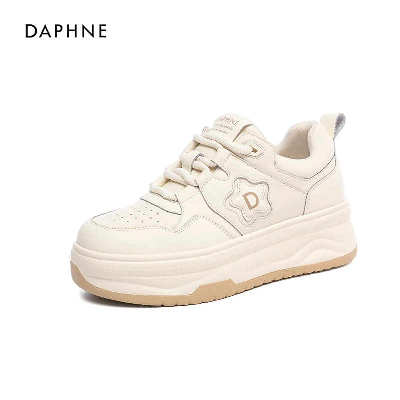 Daphne/达芙妮秋季时尚小白鞋百搭低帮潮流小众系带ins5210D