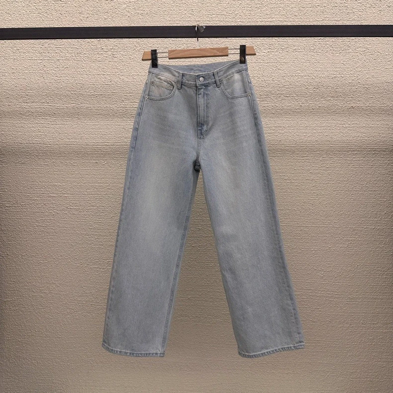 【粉风】东大门at the bagle浅色牛仔裤