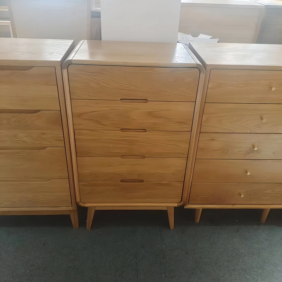 简约实木五斗柜  六斗柜北欧边柜储物柜北美进口白橡木