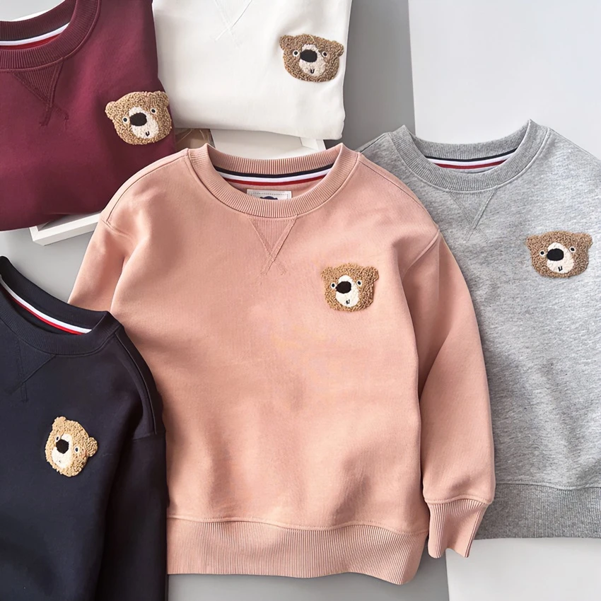 NEW BETTY儿童纯棉毛圈卫衣春秋中大童圆领套头长袖上衣中性601