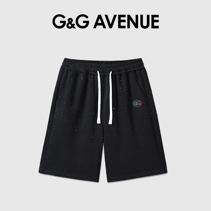 法国G&G AVENUE 轻奢潮牌满天星短裤男女同款五分裤-GK2401002