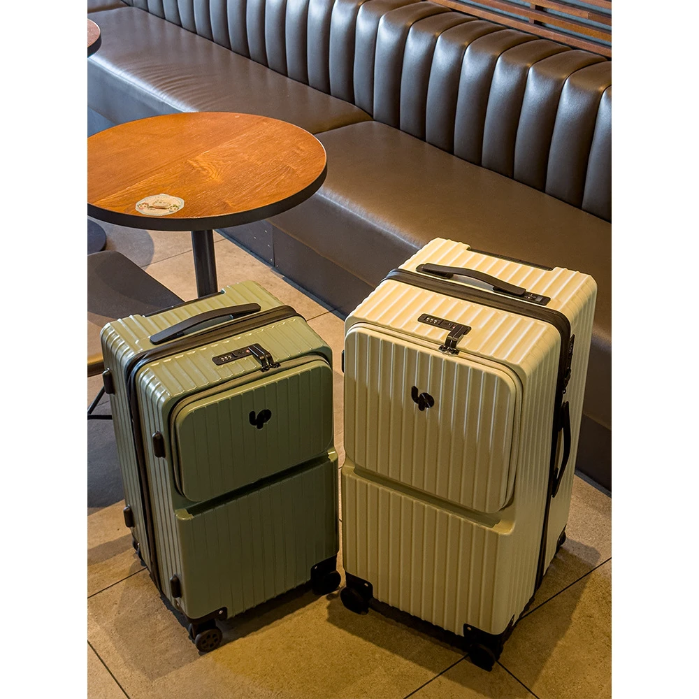 多功能前开口行李箱女拉杆箱大容量28寸男旅行箱拉链20登机密码箱