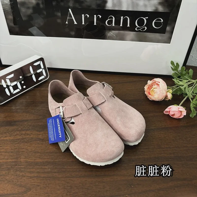【3cm全包】纯原版全牛皮勃肯全包女鞋软木包头带后跟博肯鞋
