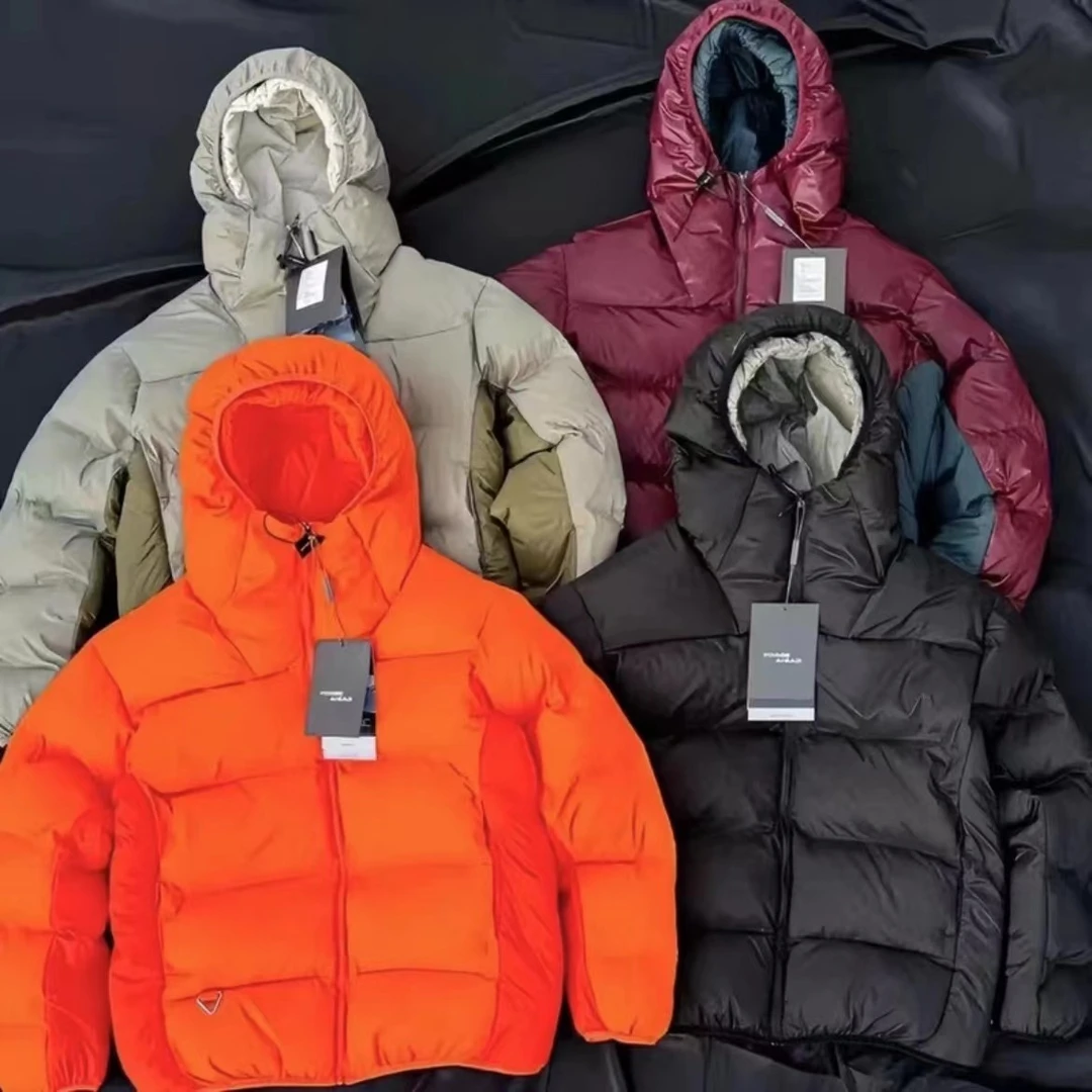 2024冬季城市户外防水面包服蓬松厚实保暖连帽轻量化撞色棉服外套