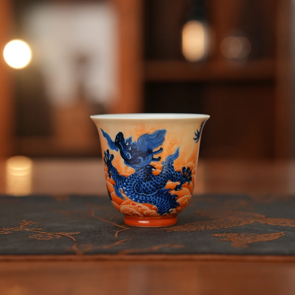 【栗子严选】团窑龙腾四海杯 陶瓷主人杯（ty204）