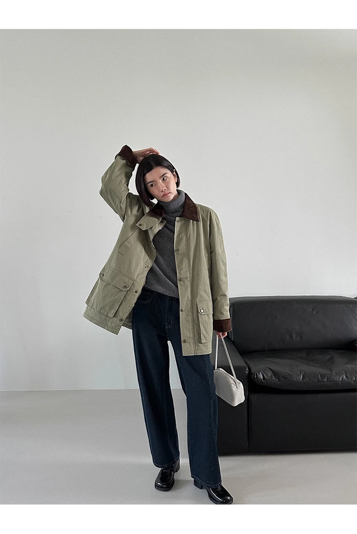 韩版宽松翻领百搭棉服时尚休闲加厚保暖外套