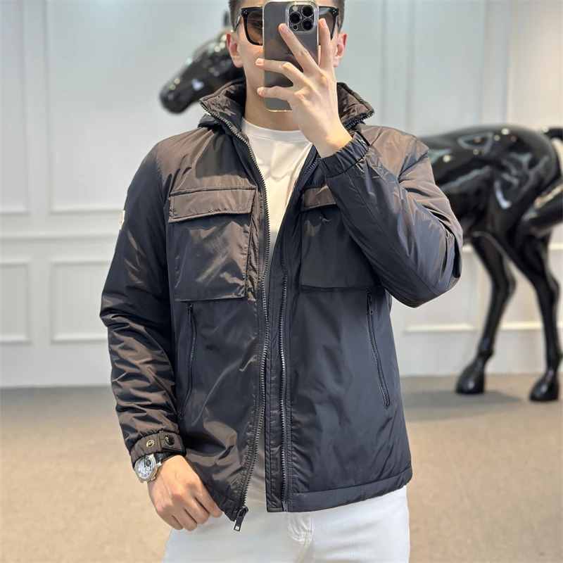 古帝特尼-秋冬新款时尚男士休闲透气拉链潮流藏帽外套YJ-34121
