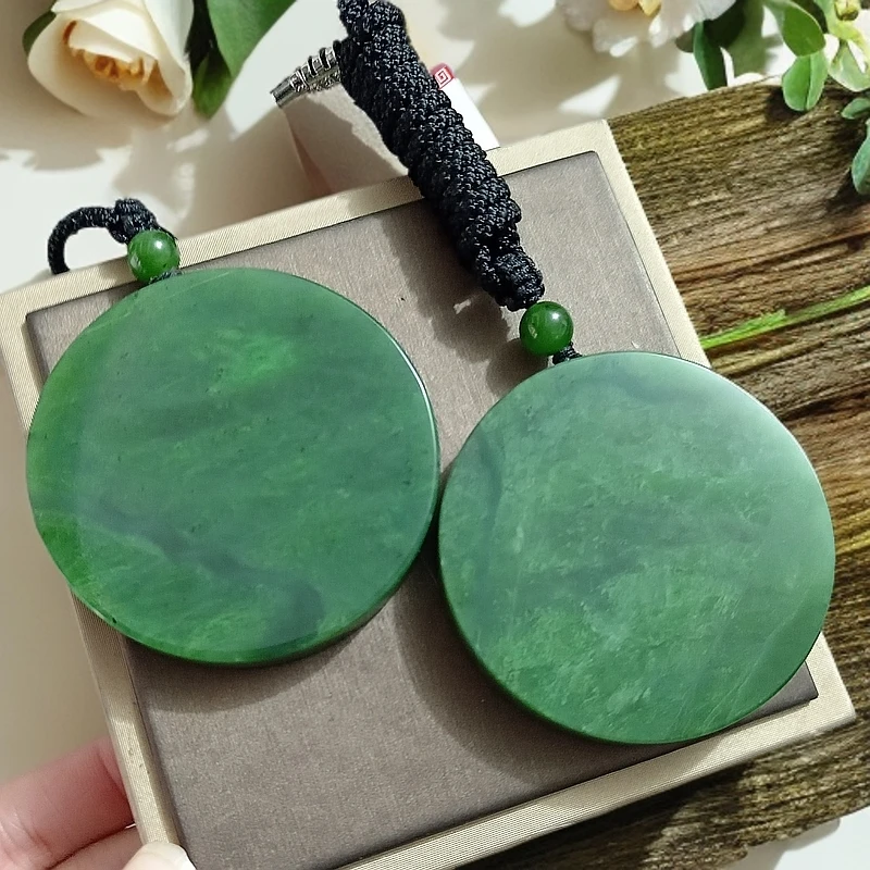 和田玉碧玉圆牌吊坠818（多样性发货拍一发一）