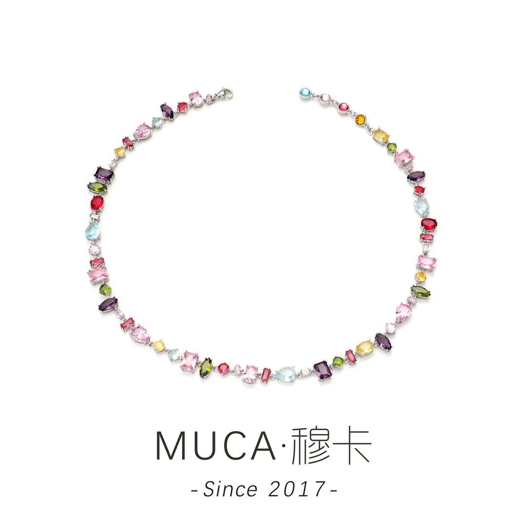 铜合金合成锆石项链 时尚百搭高级感简约气质女项链J418