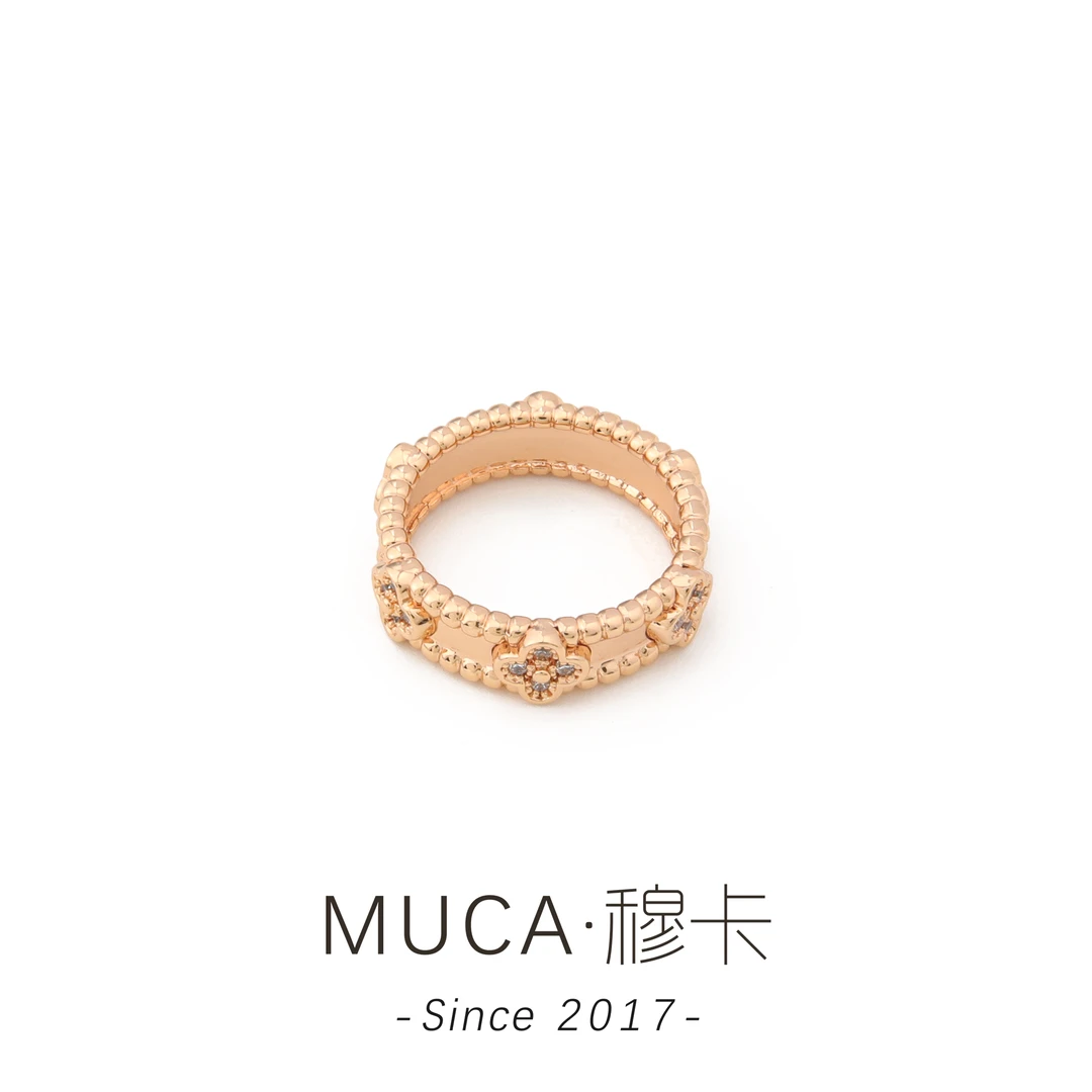 铜合金合成锆石戒指 时尚简约气质百搭女戒指J751