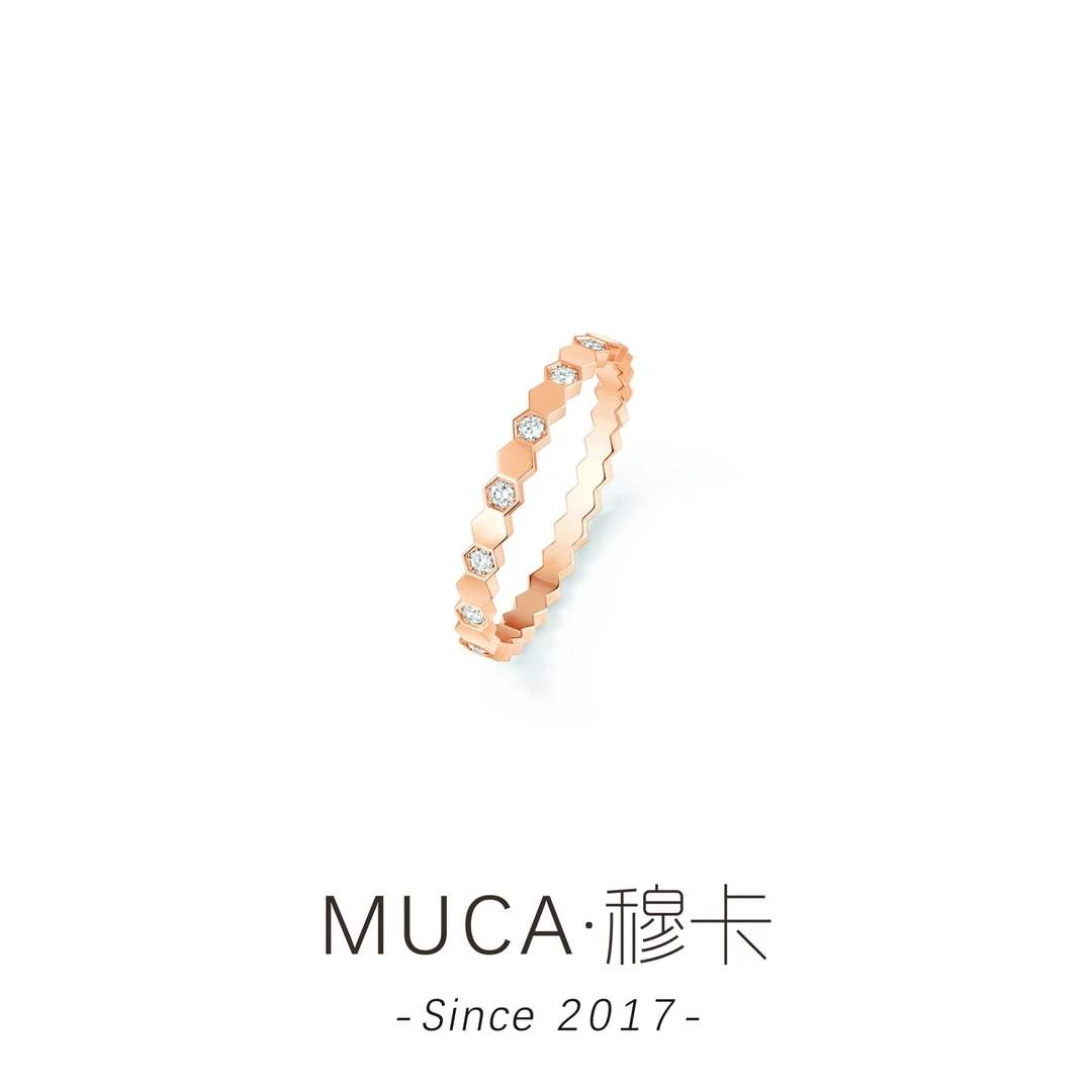 铜合金合成锆石戒指 经典蜂巢时尚百搭气质简约戒指J426