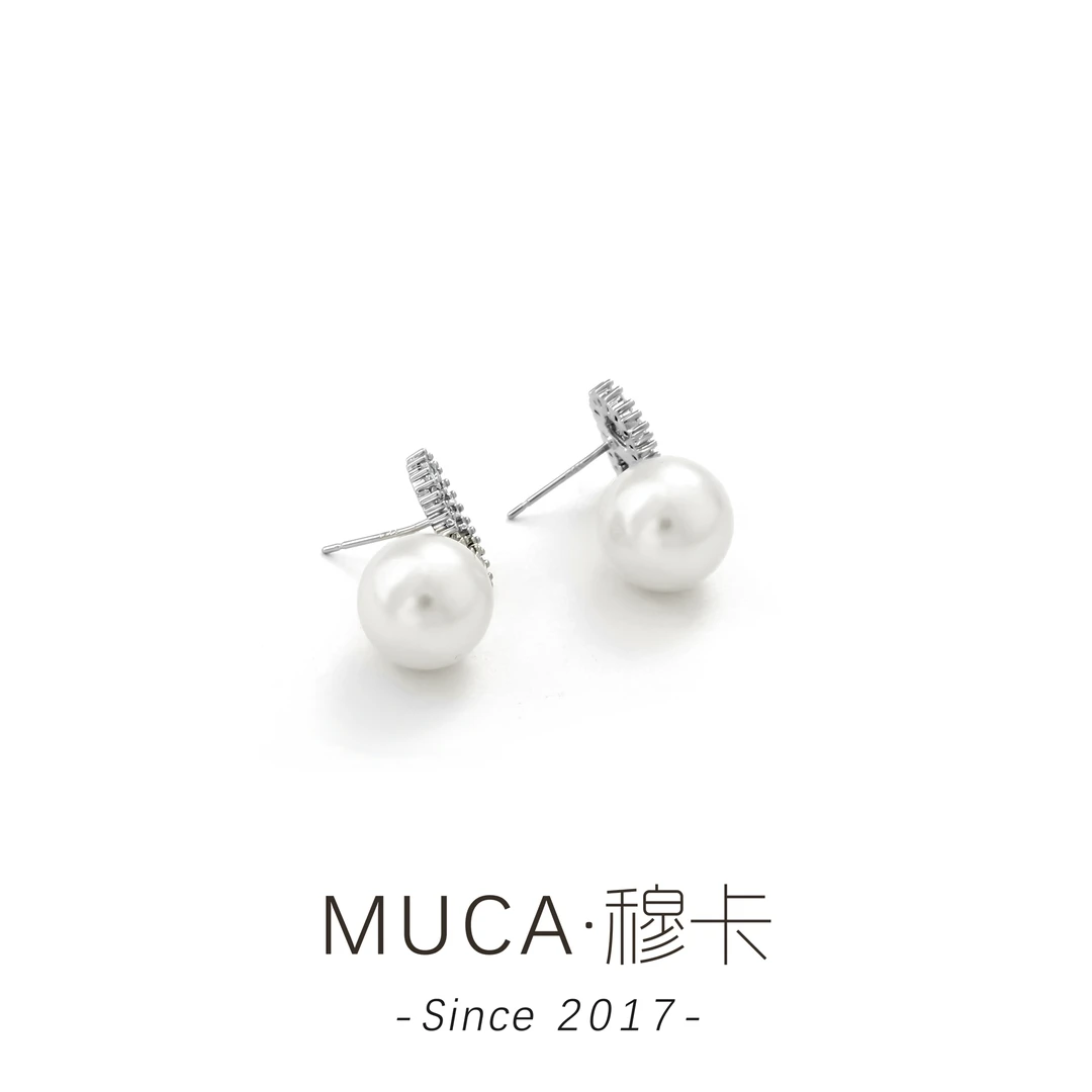 铜合金仿珍珠耳饰 时尚气质百搭经典耳钉J943