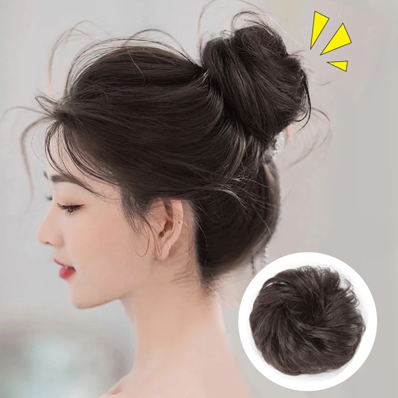 【宠粉浮力】假发女丸子头增高颅顶显发量仿真人发丝增加发量发圈