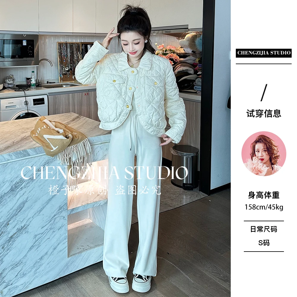 【裴诗婷】橙子·studio【绒语轻轻】WT0402金扣弧形下摆派克服外套05
