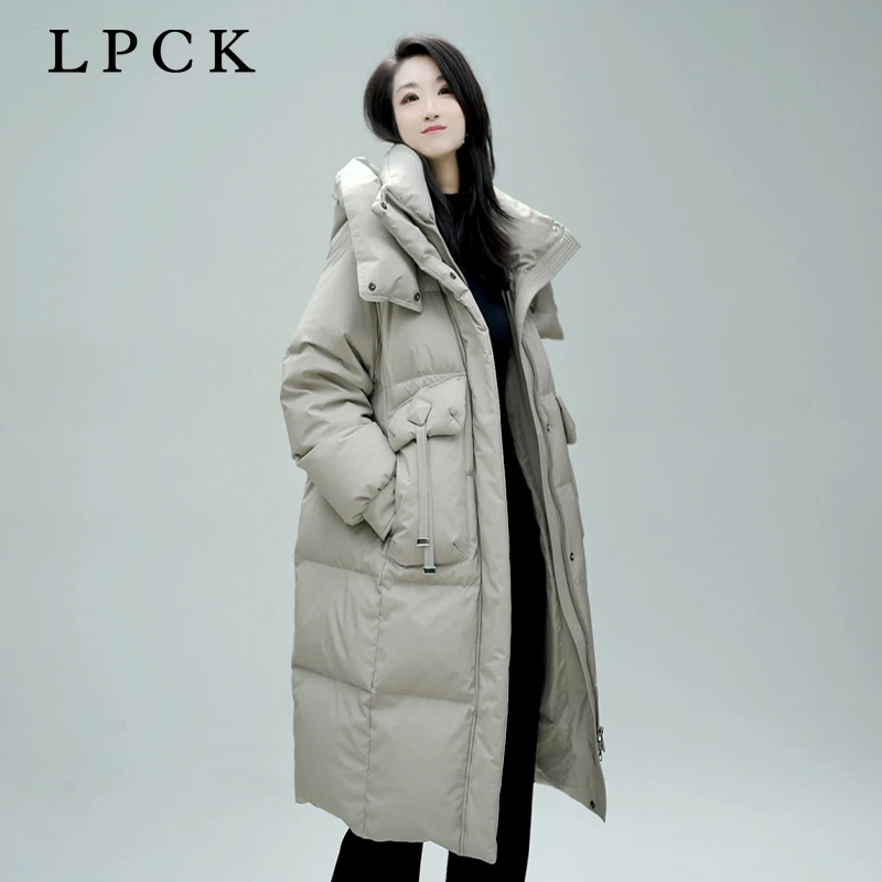 【好羽绒】冬季防风加厚时尚女款保暖中长款女士羽绒服AS0125686