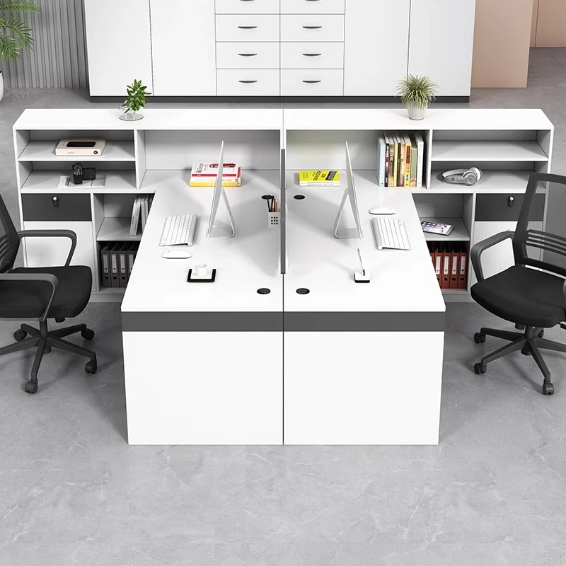 办公桌椅组合财务双人工位员工卡座职员办公桌简约现代办公室桌子