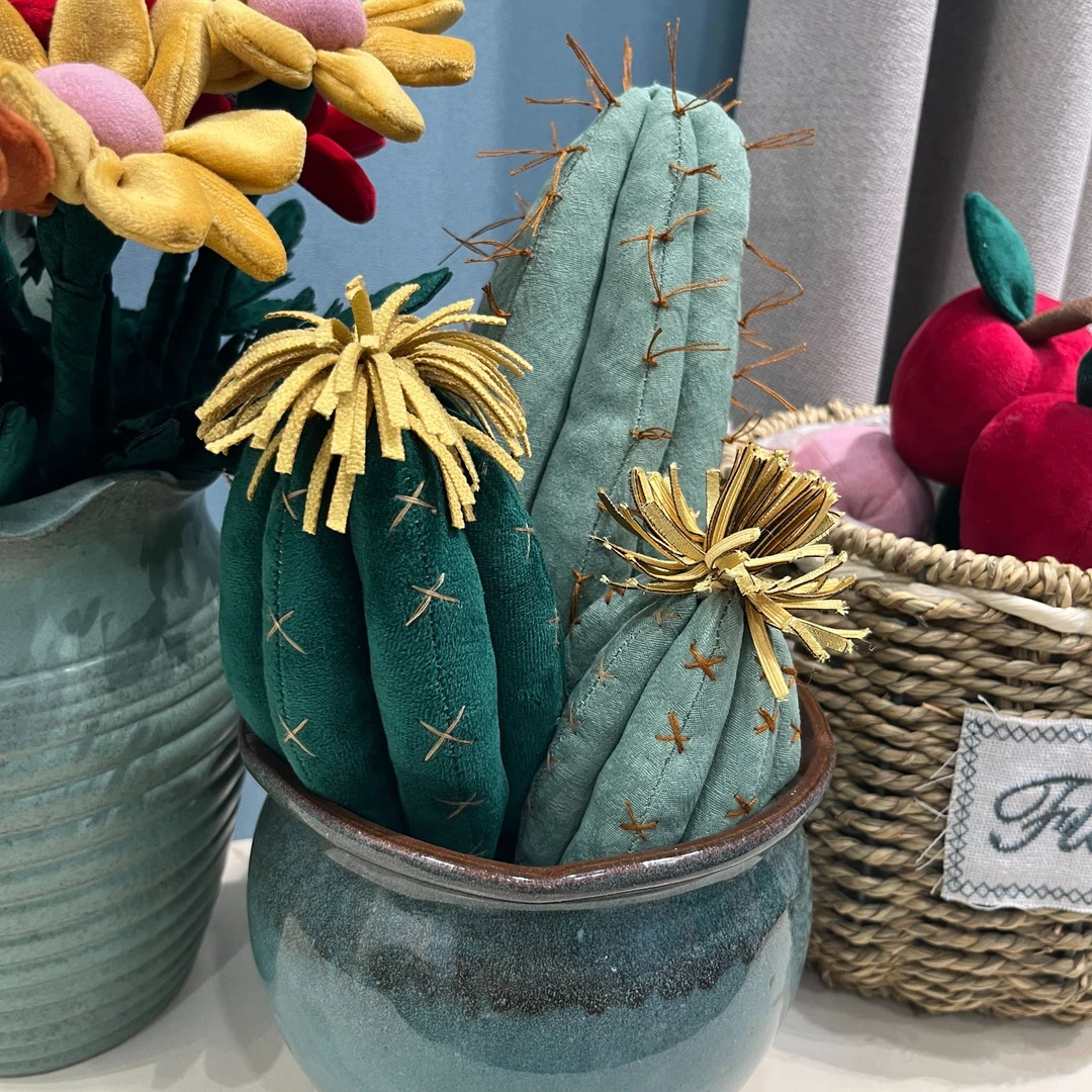 手工仙人球材料包（内含裁剪好的布料，不含填充棉，送配套教程）