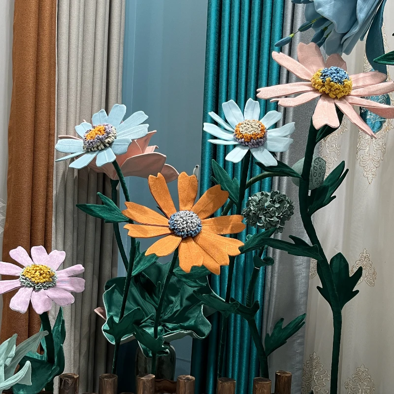 小雏菊材料包2枝装（内含剪好的布料不含铁丝花杆，送配套视频教程）