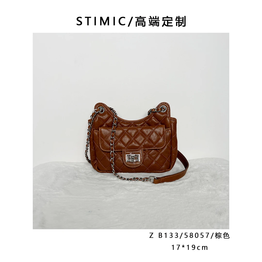 Z B133/58057/棕色  订制时尚百搭女士手提单肩包斜挎包孤品1693