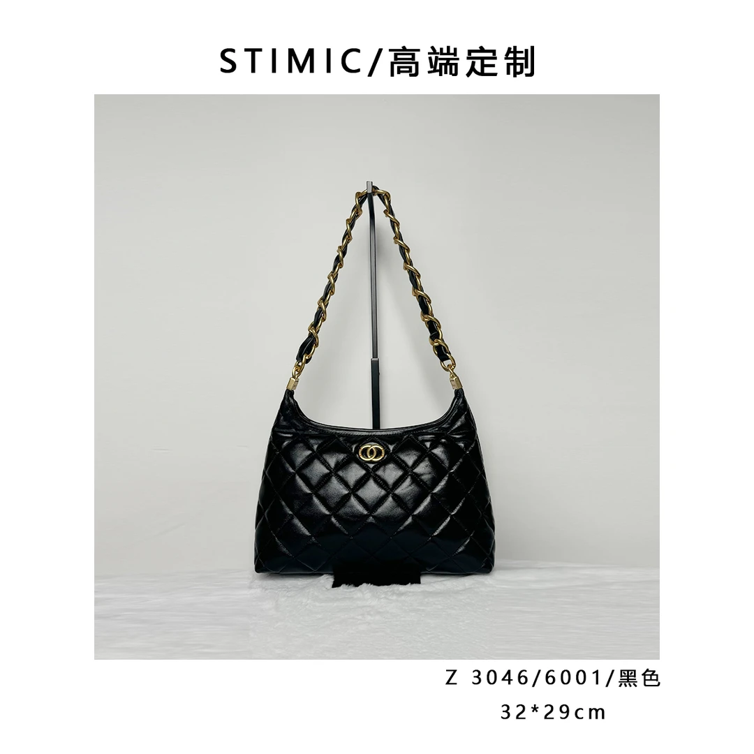 Z 3046/6001黑色 高端订制手工蜡线时尚女士轻奢单肩斜挎包1817