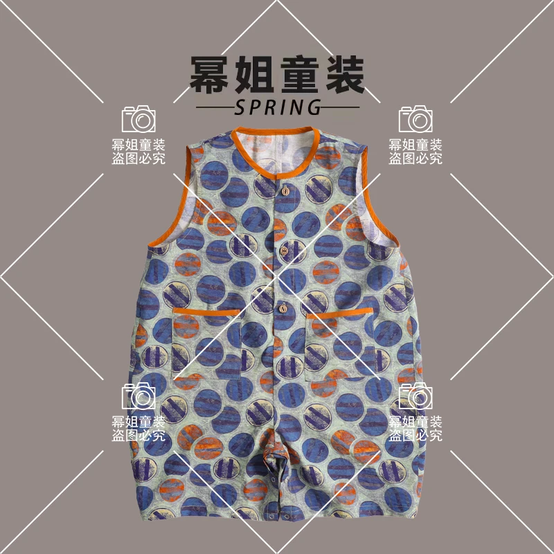 2024幂姐原创女童外穿裤子时尚休闲夏季背带裤2085