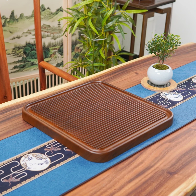 花梨色【正方形40*40】茶盘实木家用两用小型干泡茶台新中式简约