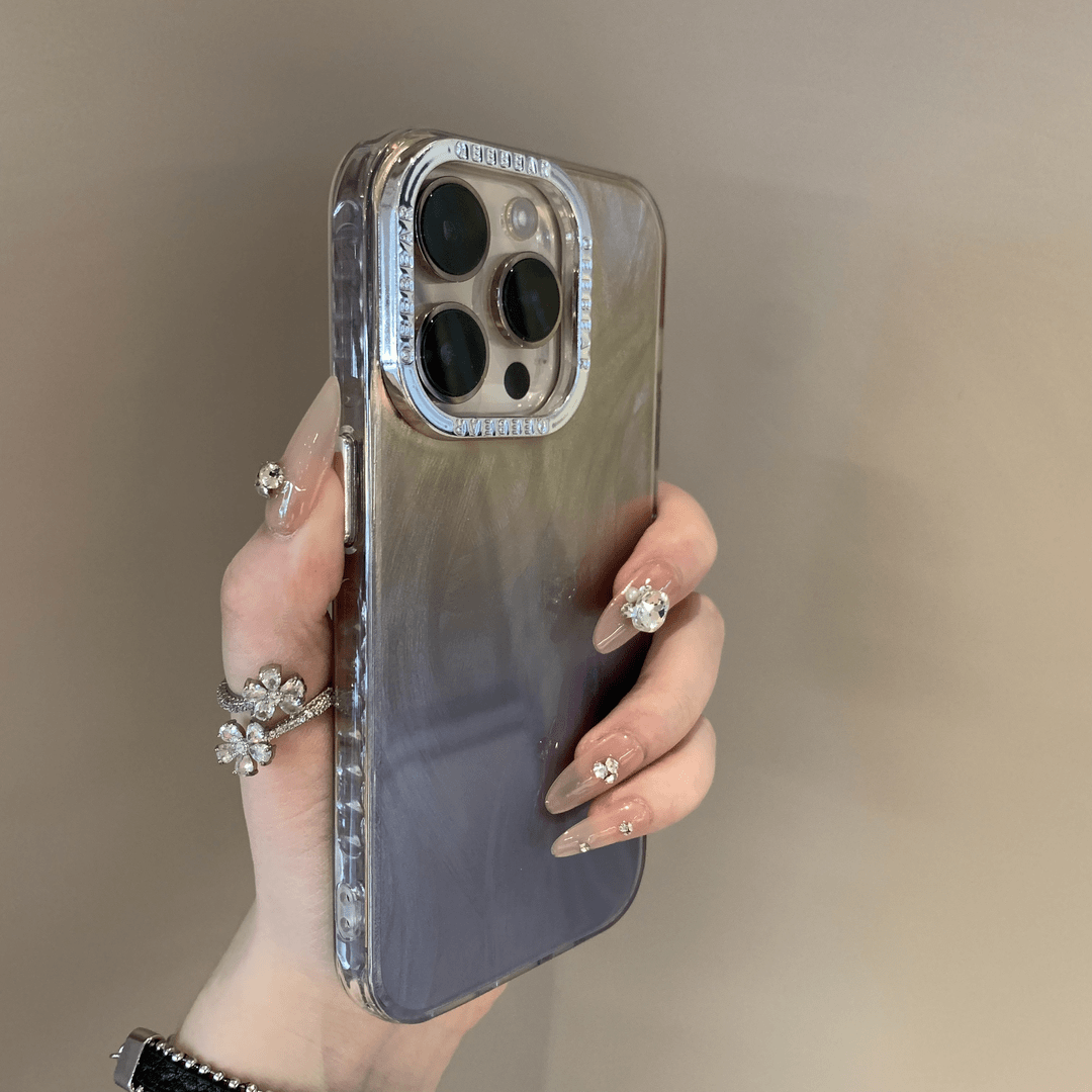 高级感渐变羽纱适用苹果15promax手机壳iPhone14pro新款13pro小众