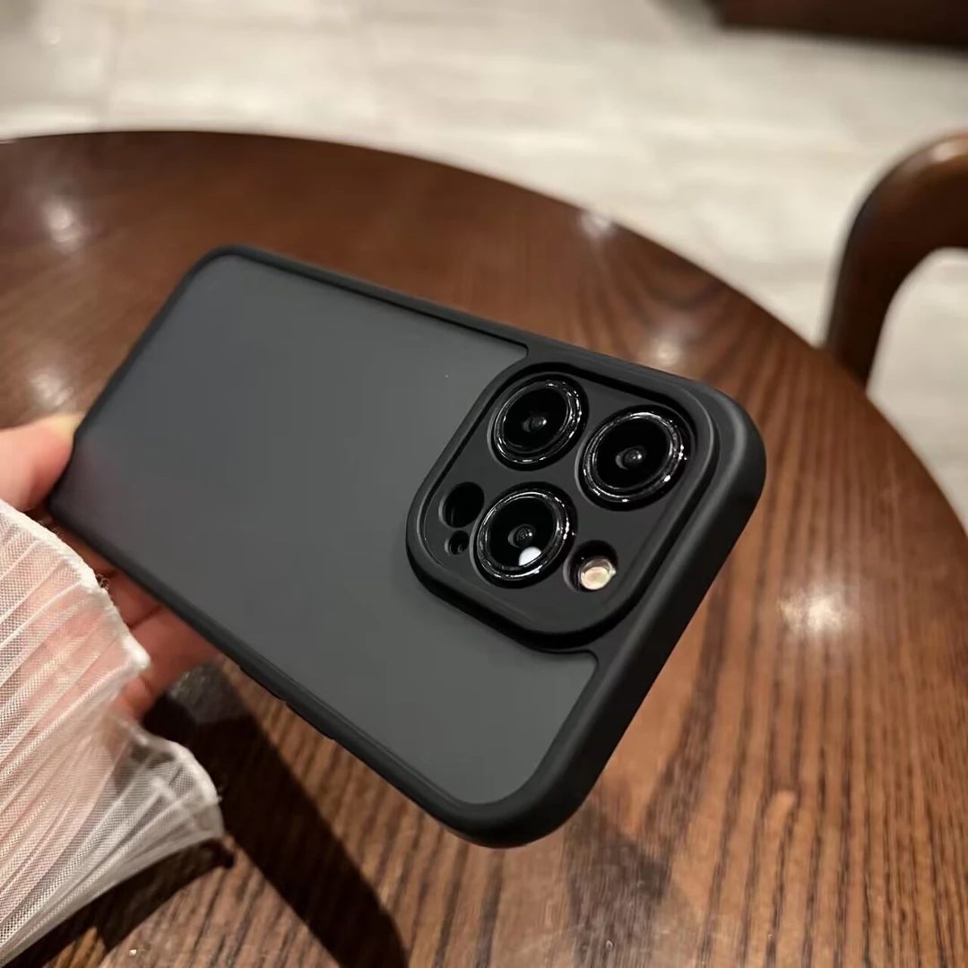 磨砂黑色新款苹果15pro手机壳iphone14promax硅胶防摔13高级12/11