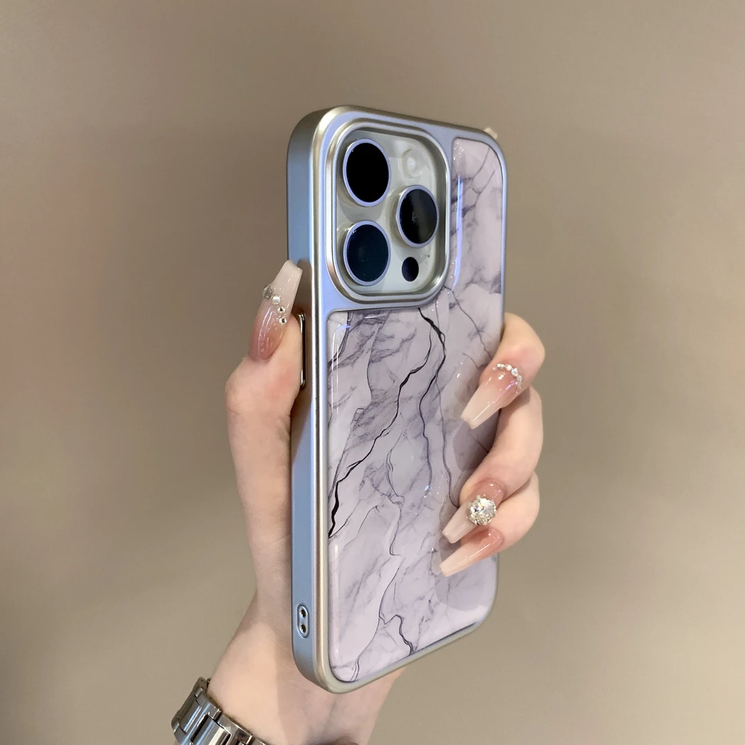 高级感晕染大理石纹适用iPhone15promax手机壳苹果14保护套13p女