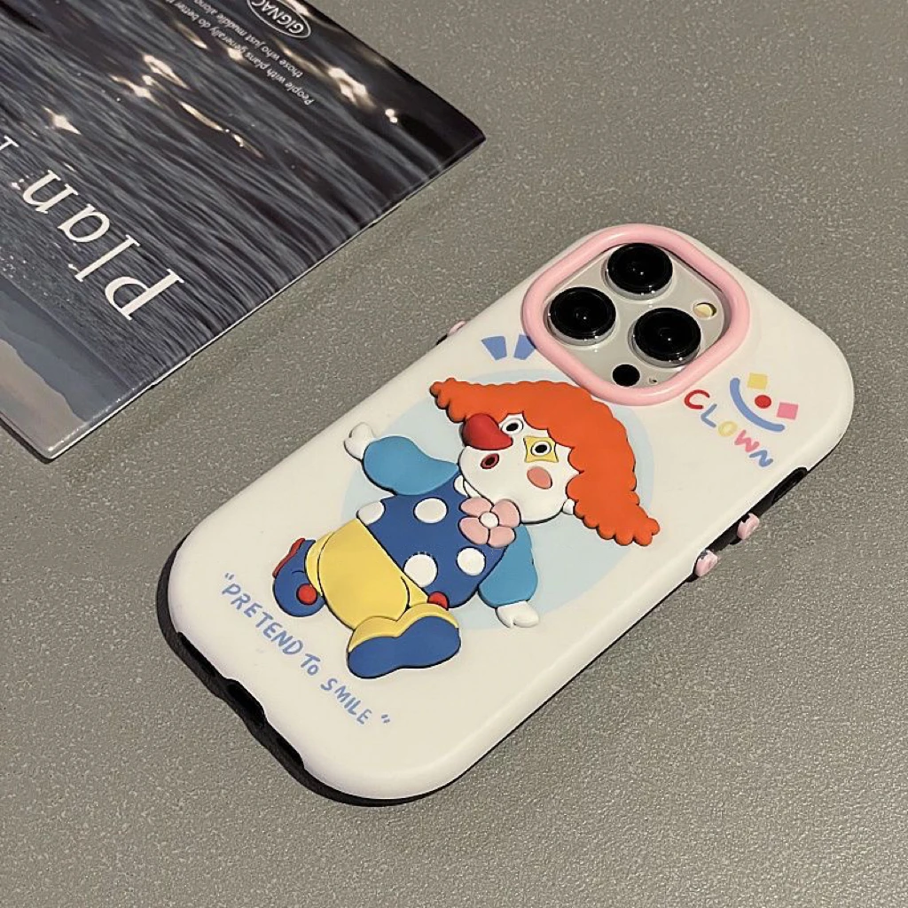 立体卡通彩色小丑iPhone14promax苹果13手机壳12防摔软壳11男女款