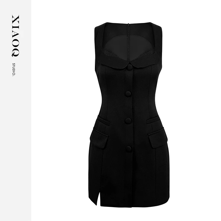 【小Q家】10820黑色套装裙性感纯欲御姐范新款包臀裙两件套T