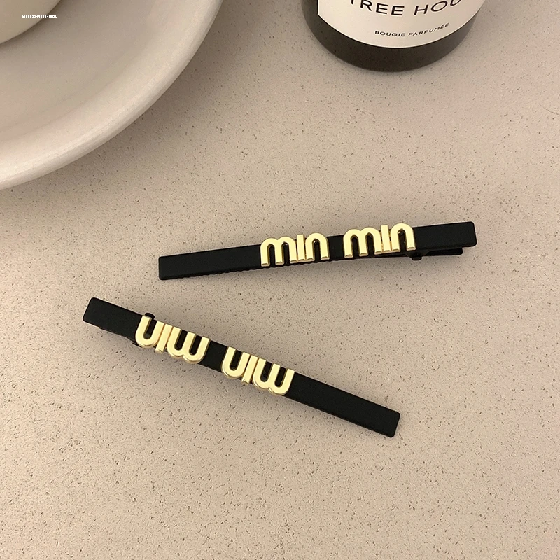 简约发夹加宽磨砂一字夹小香风网红碎发夹子黑棍发卡子边夹女头饰