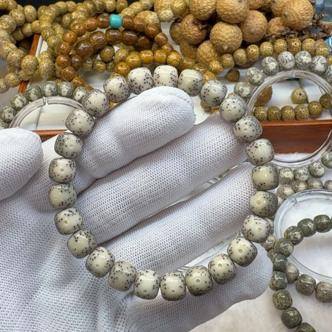 星月菩提手串爱**条石玉料8*9