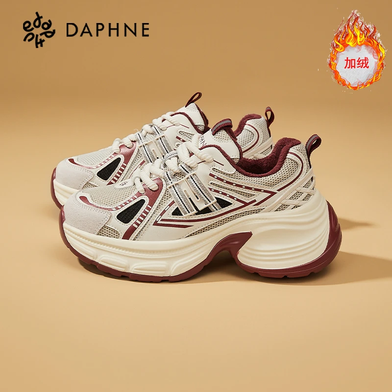 达芙妮2025秋季新款厚底复古百搭休闲舒适潮流老爹鞋BW-24560JR